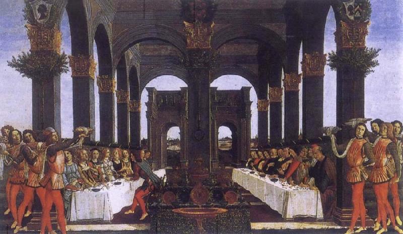 Sandro Botticelli The novel of the Anastasius degli Onesti the wedding banquet china oil painting image
